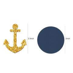 38 Piece Navy and Gold Party Decoration Kit