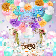 39 Piece Mermaid Party Decoration Kit