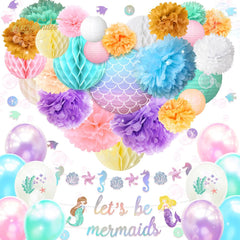 39 Piece Mermaid Party Decoration Kit